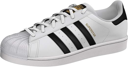 womens adidas white & black superstar trainers