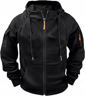 Qixiu Men's Winter Pullover Coat Leisure Fitness Jogging Colour Matching Zip Sports Sweater Top Hoodie Warm Winter Coat Pullover Cable Knit Men