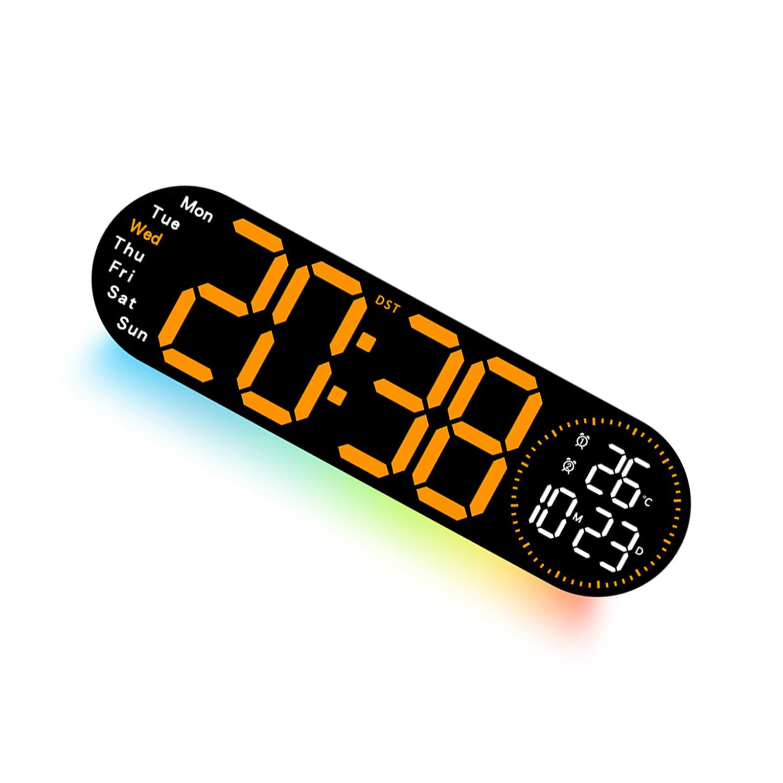 Tsophreniq Modern LED Digital Clock Digital Alarm Clock with Adjustable Brightness and Volumes Perfect for Travel and Home Use Alarm