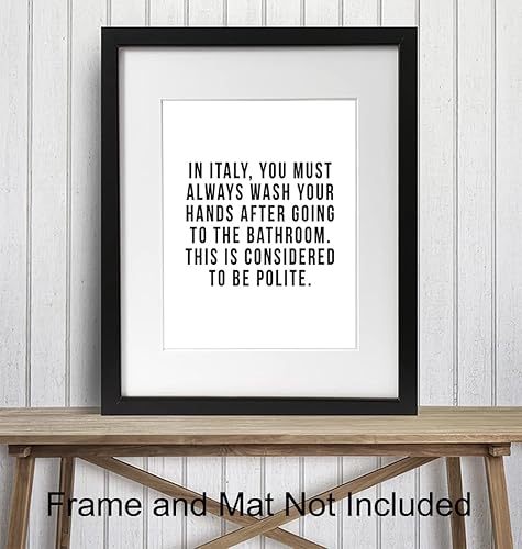 Miniatura 3 de The Office Bathroom Decorations - Bath Wall Decor - Funny Bathroom Decor - Wash Your Hands Restroom Sign - Unique Original Housewarming Gag Gift -