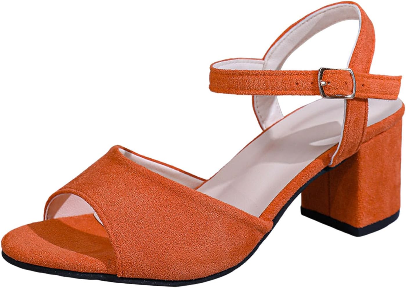 Womens Platform Sandals Open Toe Ankle Strap Block Chunky Heel Dress Shoes Bridal Wedding Shopping Cute 6 Inch