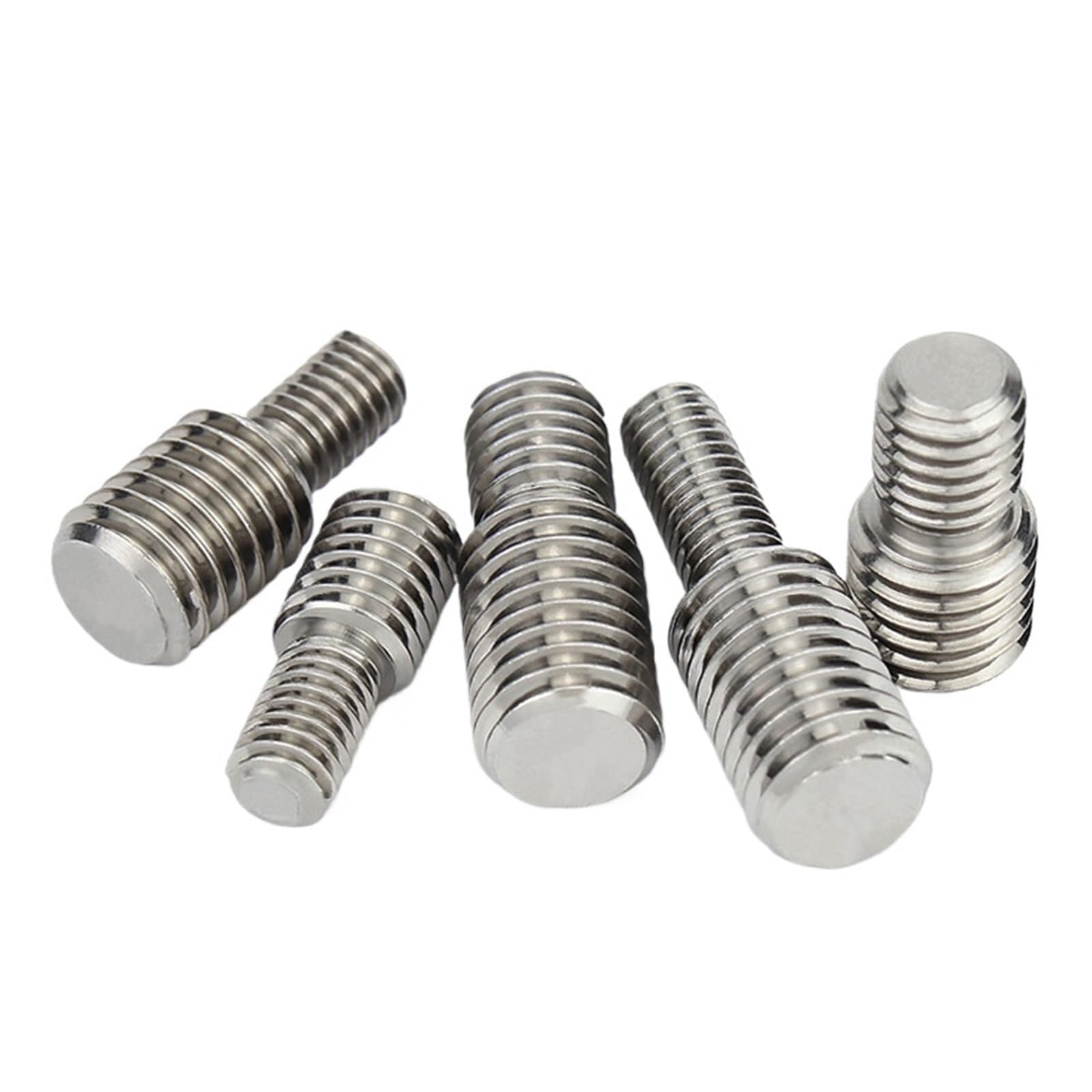 Adapter gwintu ze stali nierdzewnej 304 A2 męski, adapter gwintu męski na męski M3 M4 M5 M6 M8 M10 M12 M14 M16 do M20 Śruba transferowa z podwójną łbem(5pcs,M10x25 M14x25)