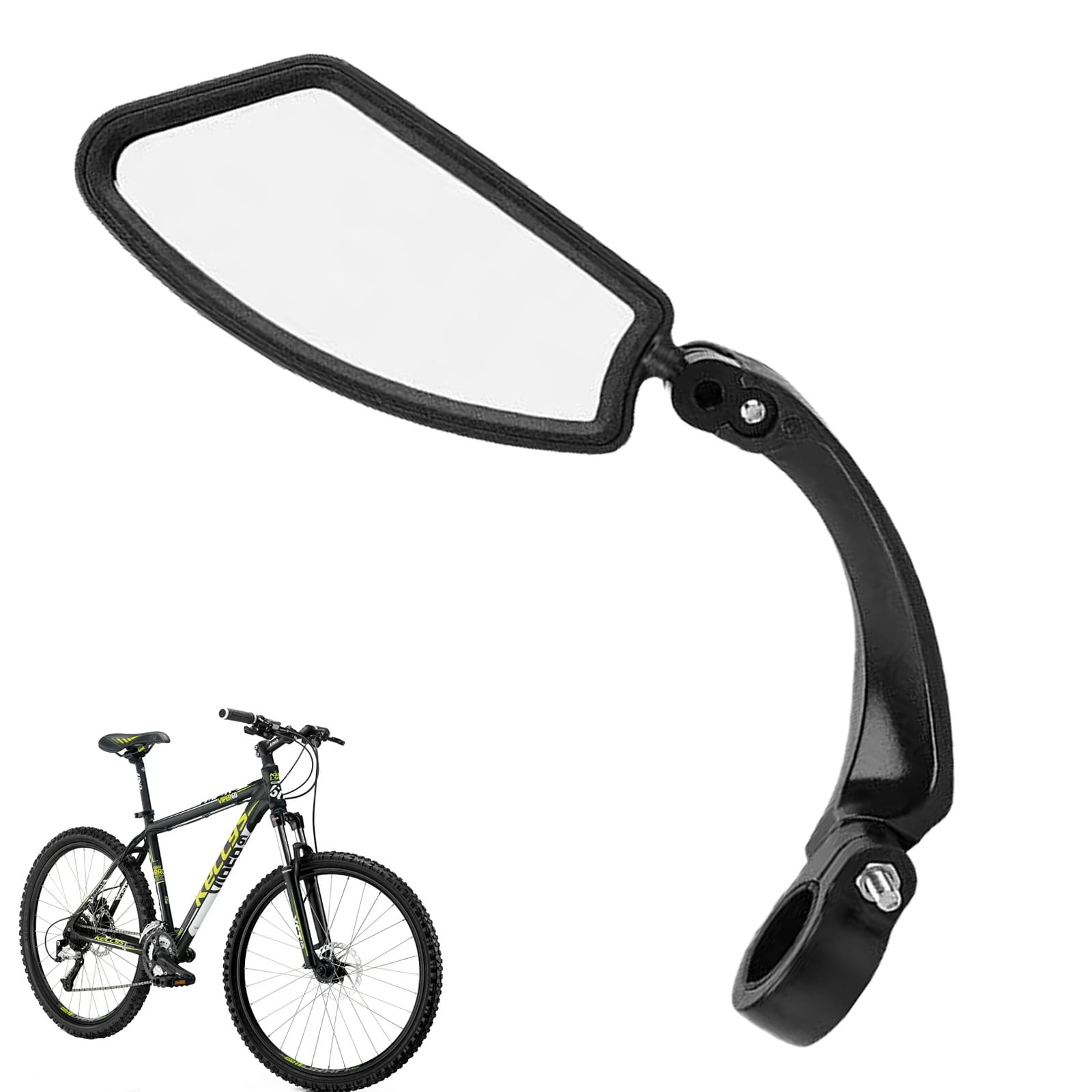 HD nietłukące się lusterko rowerowe z dużym polem widzenia - obrotowe i wysuwane wypukłe lusterko 360°, wypukłe lusterko rowerowe - kompatybilne z rowerami, e-rowerami, skuterami i nie tylko