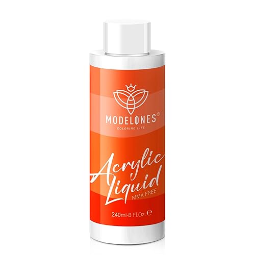 Modelones Monómero de 8 onzas – Líquido de uñas acrílico de monómero profesional – 8.1 fl oz de líquido de monómero acrílico para polvo acrílico,