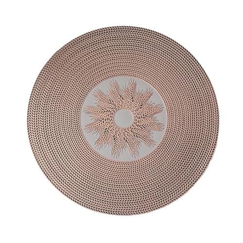 Dkiugl Gold Rose Hotel Restaurant Decoration Western Placemats Gatherings Pvc Heat Insulation Pads