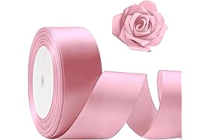 Pink Ribbon 1 1/2inch, 25 Yards One and a Half Inch Thick Satin Ribbon