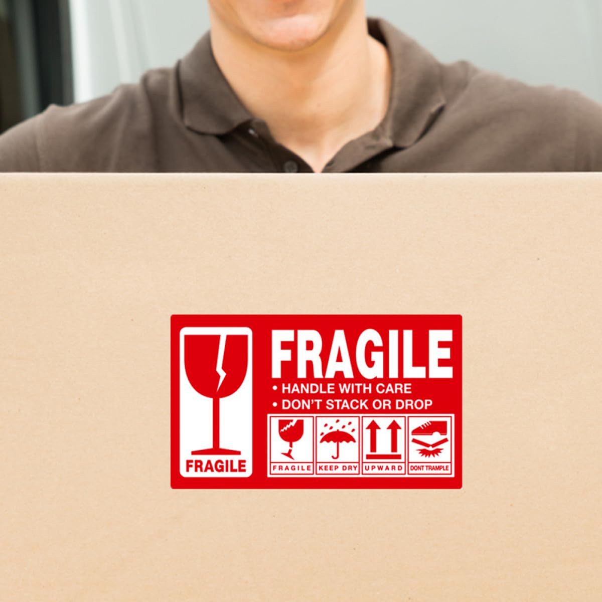 Hemobllo Adesivo di Avvertenza per Pacchi Fragili Etichetta da Maneggiare con Cura Adesivo di Avvertenza per Spedizione per Pacchi Fragili per Spedizione Fragile