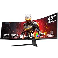 Gawfolk Monitor Gaming Curvo Ultra-Wide da 49 Pollici, 1500R