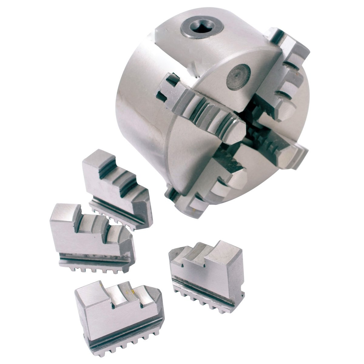 HHIP 3900-0423 4-szczękowy samocentrujący uchwyt tokarski gładki 3 otwory montażowe, 7,6 cm