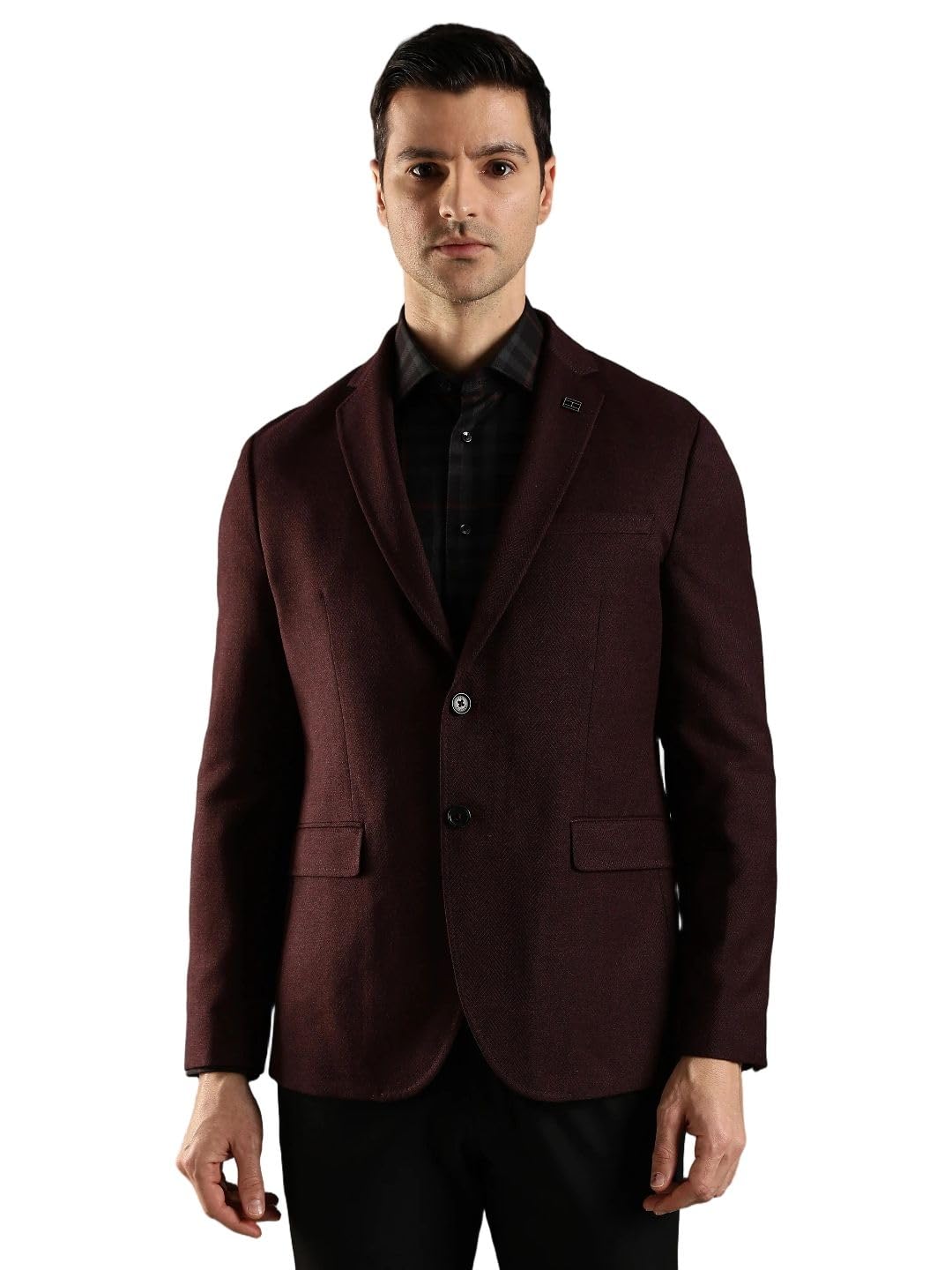 tommy hilfiger Solid Regular fit Polyester Blazer-picture-44