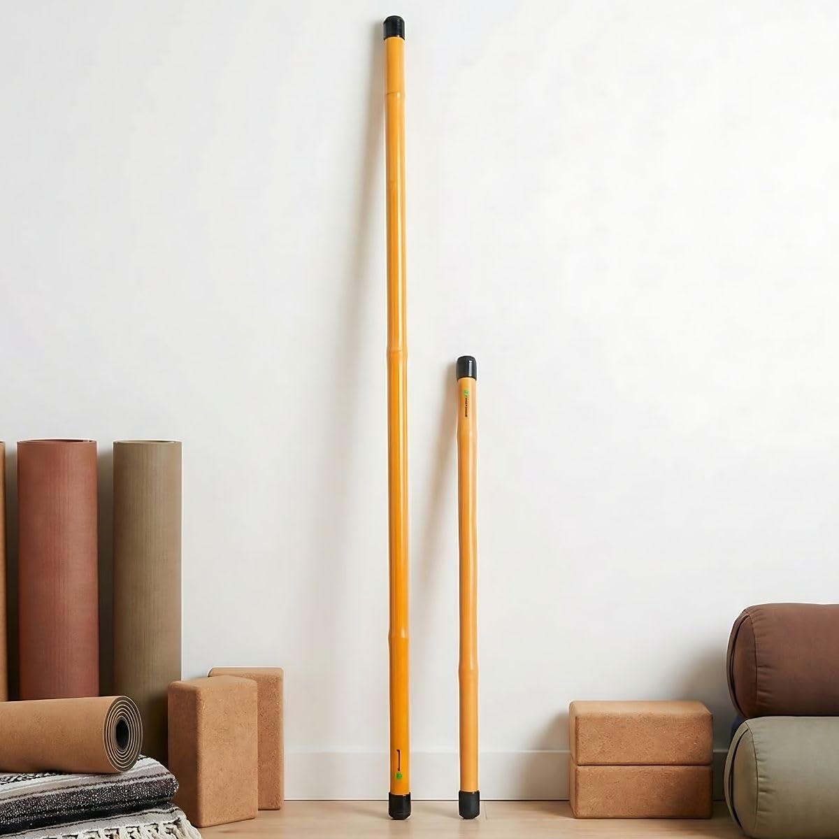 5.5ft & 2.5ft Full Body Stick Mobility Kit | Mobility, Stretch, Posture Corrector, Yoga, Exercise, Pilates | Splinter-Free Finish | Ecofriendly