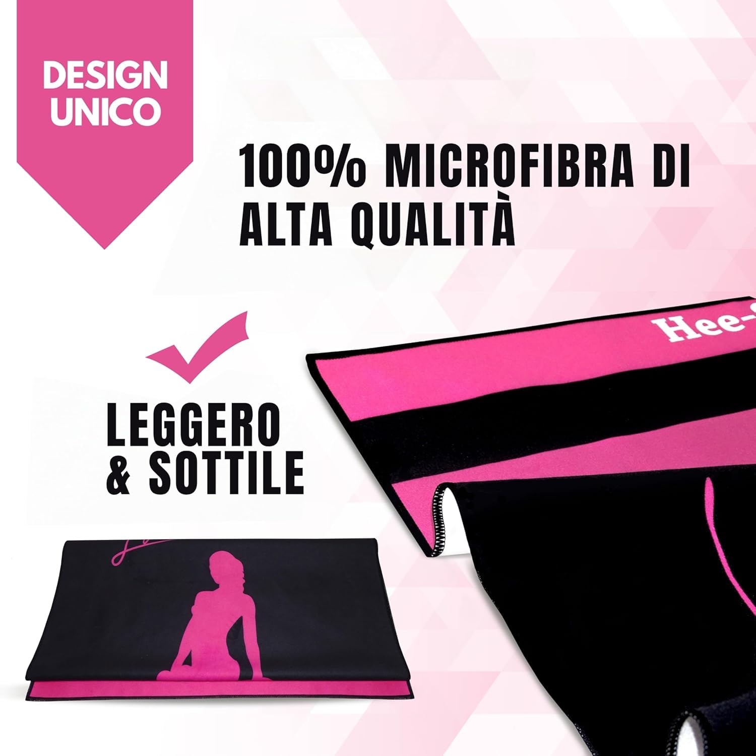 Asciugamano Palestra Donna - Telo Palestra in Microfibra Super Leggero e Sottile - Women's Gym Towel - Telo Panca Ideale per Ftness e Sala Pesi - Accessori Fitness Donna