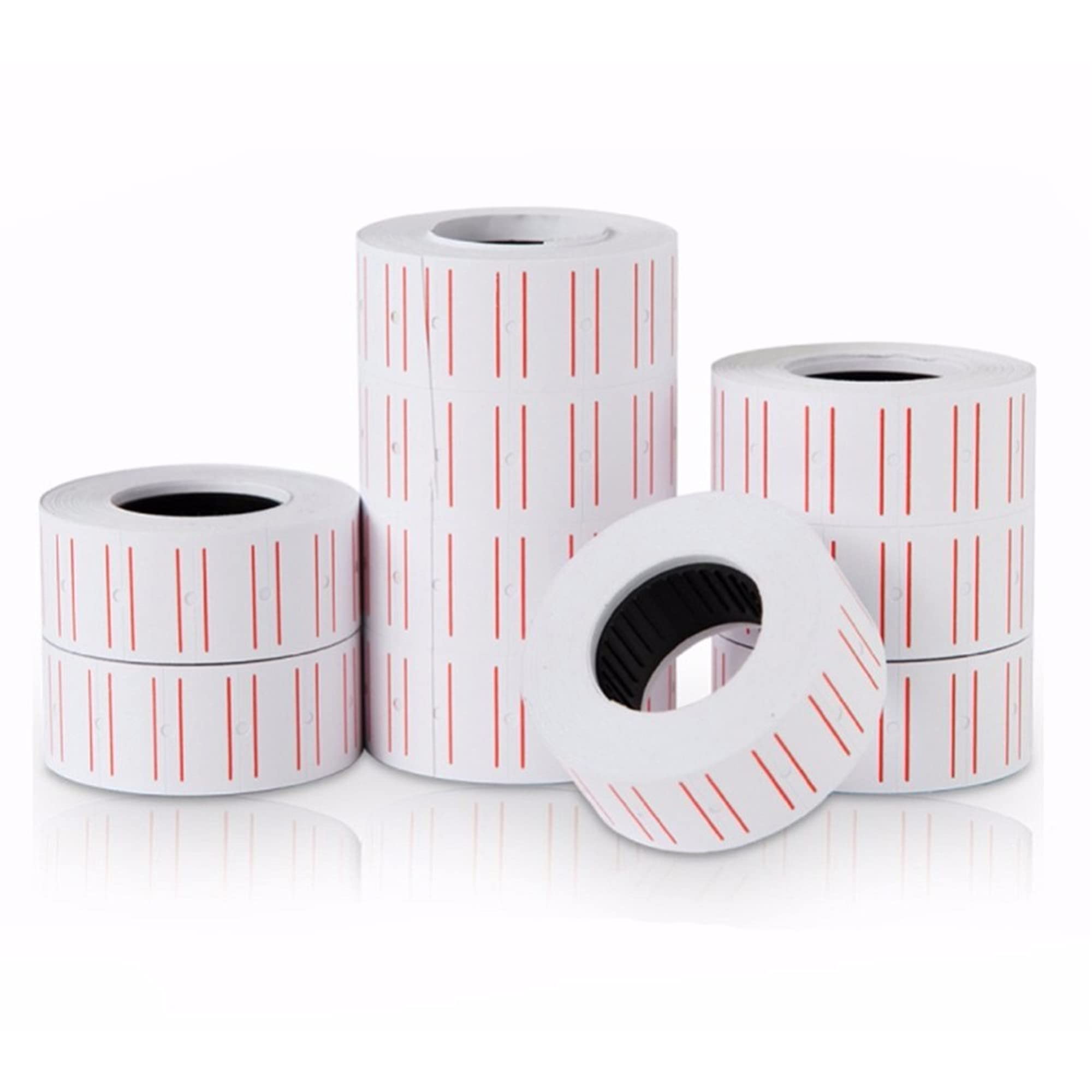 Buy Label Price Tag Rolls for Pricing Gun MX5500 Red and White Lined
