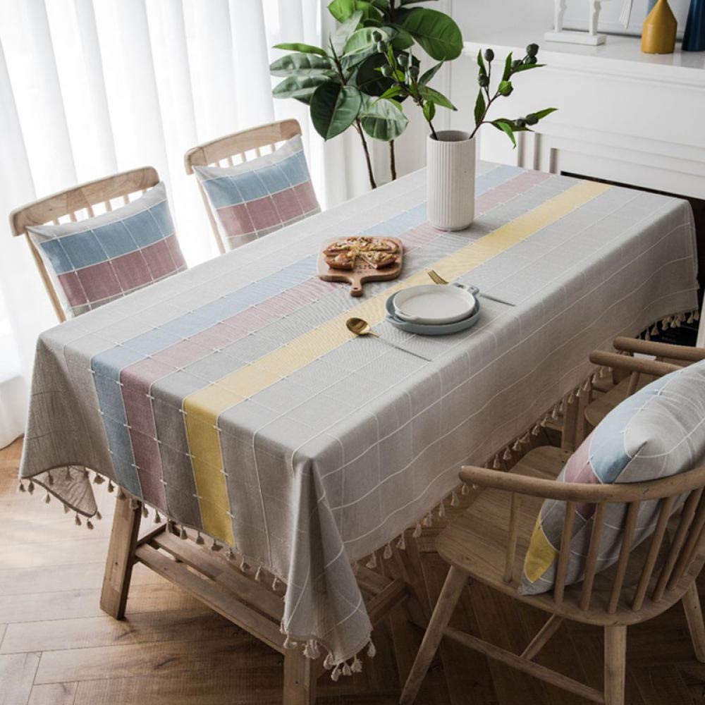 Nappe à thé bohème à carreaux pour vos repas de famille