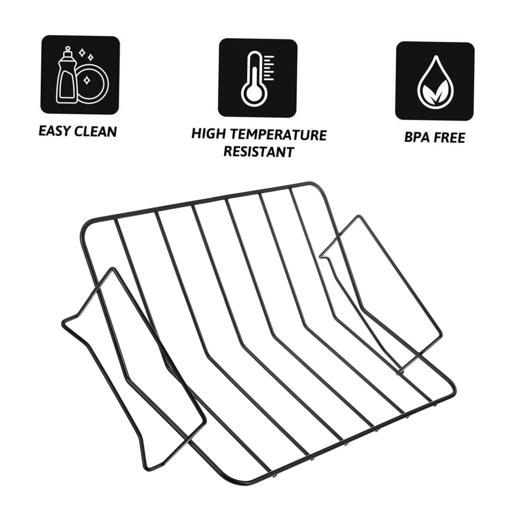 Kisangel Griglia Barbecue Portatile in Acciaio al Carbonio Nero per Outdoor | Supporto Leggero per Grigliata All'aperto, Formato Pratico, Adatto a Carne e Pollame, Uso Esterno
