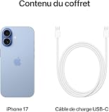 Apple iPhone 17 256 Go : Écran 6,3 pouces avec ProMotion, Puce A19, Caméra avant Center Stage, Meilleure résistance aux rayures, Autonomie d’une journée ; Aube - 6