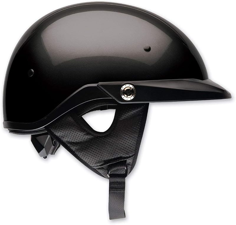 Medio casco de motocicleta BELL Pit Boss - Negro, mediano | Medio casco de motocicleta de perfil bajo con carcasa patentada de aramida, fibra de carbono y fibra de vidrio para una resistencia liviana