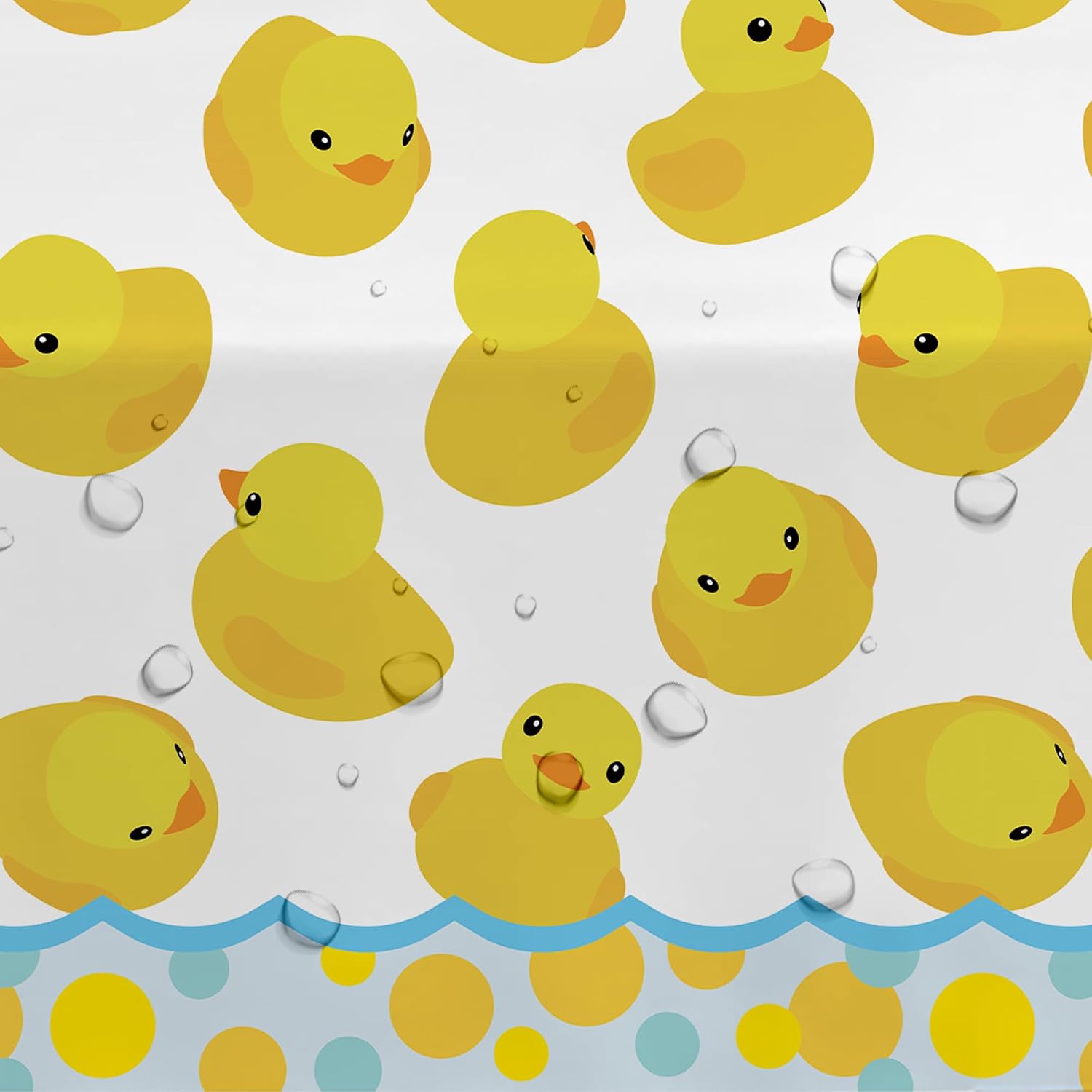 Rubber Duck Birthday Decorations Tablecloth Boy Girl, 3Pcs Disposable Bathtub Bath Theme Yellow Rubber Duck Party Table Cover Supplies for Baby Shower Birthday, 55in x 86in