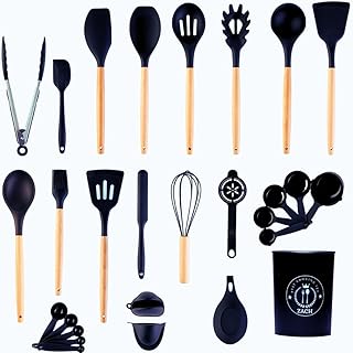 ZACH Silicone Kitchen Utensils Set with Holder, 26 Pieces No