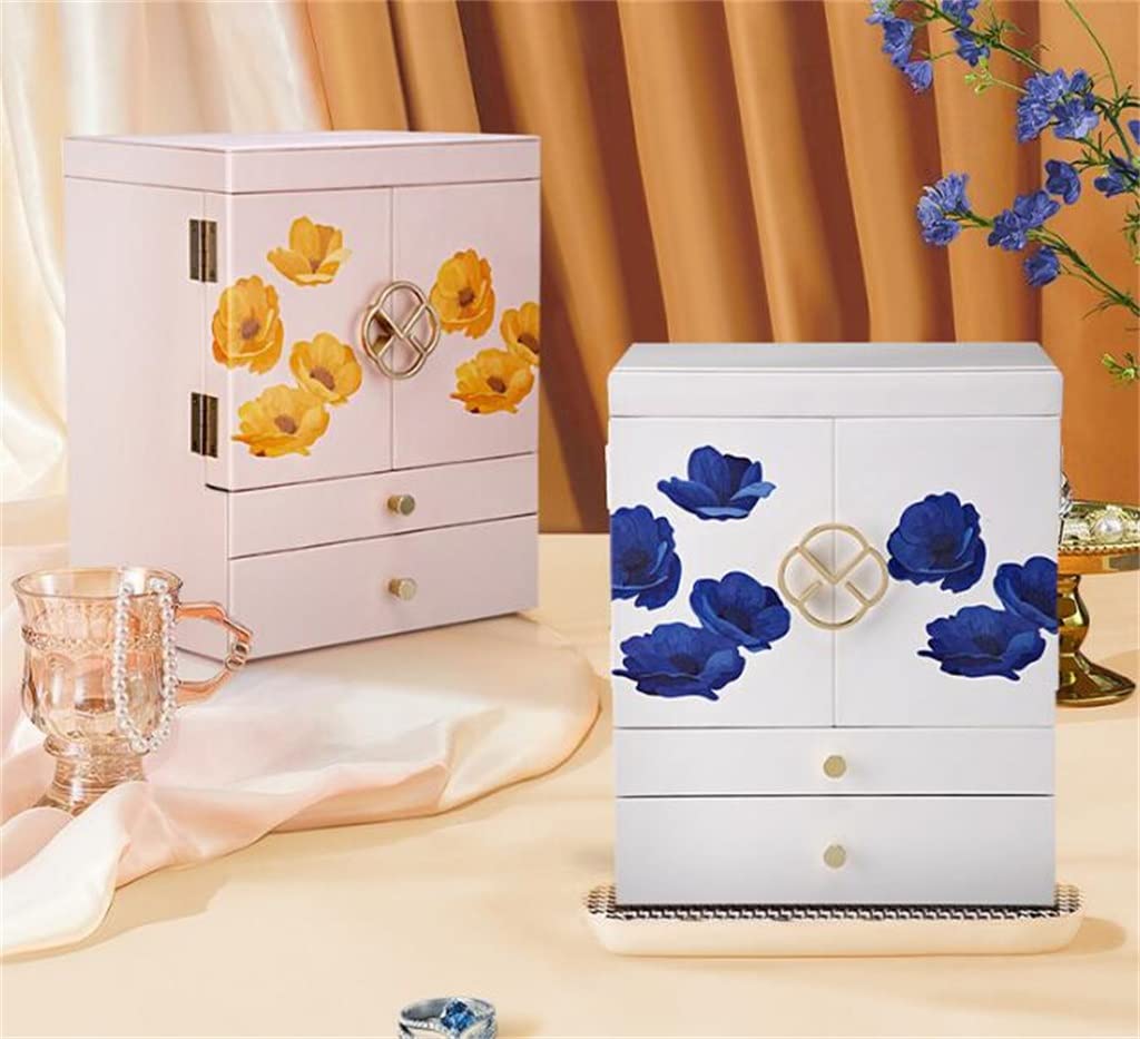 Scatola portagioie Classica retrò in Pelle da Donna, Contenitore Europeo per Regalo da Donna