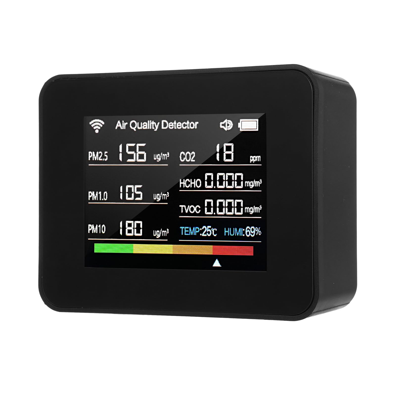 Station de qualité de l'air intérieur CO2 PM2.5 humidité avec thermomètre connecté WiFi