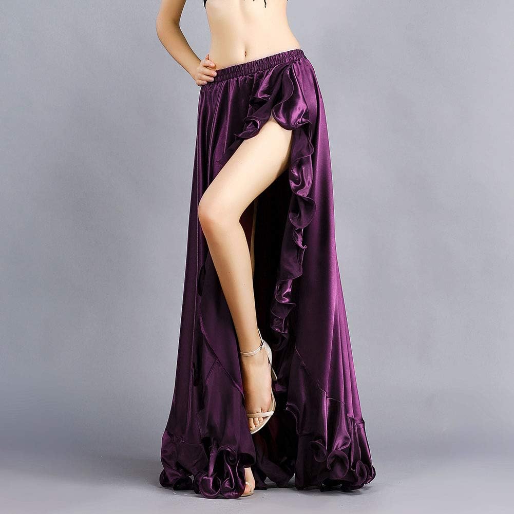 ROYAL SMEELA Belly Dance Costume for Women Belly Dancing Skirts Slit Ruffle Maxi Skirt Dance Dress Bellydance Dancer Outfit - Image 6