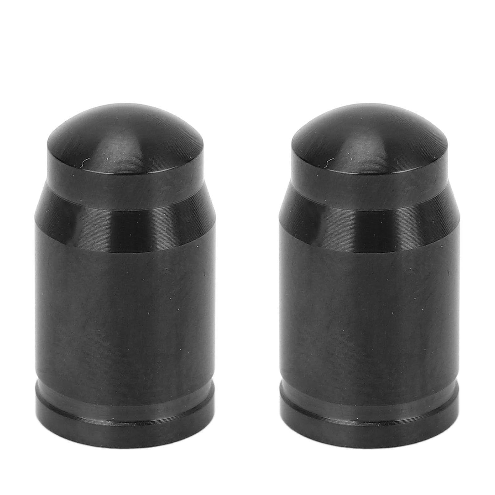 Valve 2 Pack Valve Stem Ti Alloy Dust Proof Heavy Duty Universal Tire Valve Stem Cover for Mountain Road with Rubber Rings (Black)