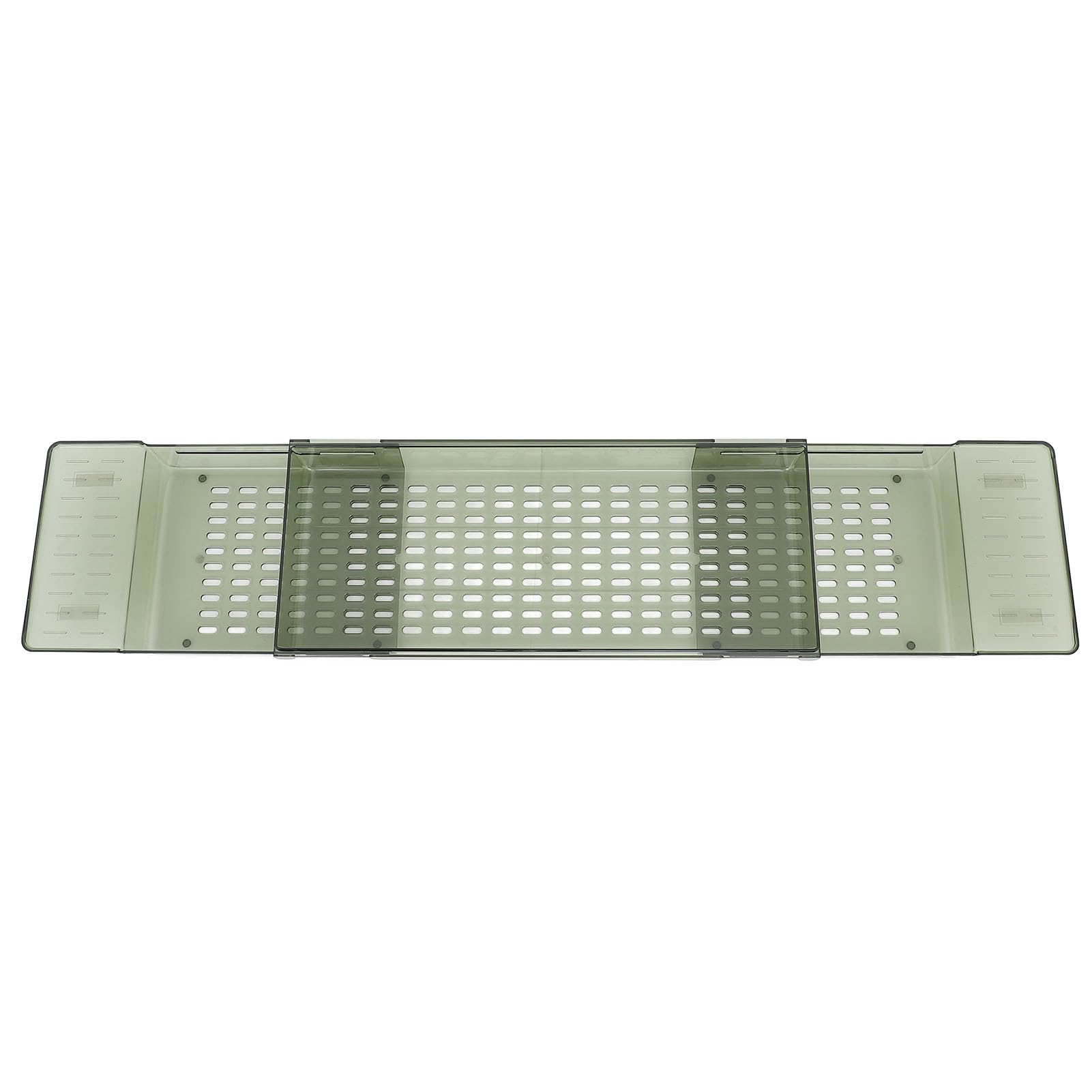AUNMAS Ausziehbare Badewannenablage, Große Kapazität Abflussdesign Wasserdicht PET Material Badezimmer Organizer für Badewanne Toilette