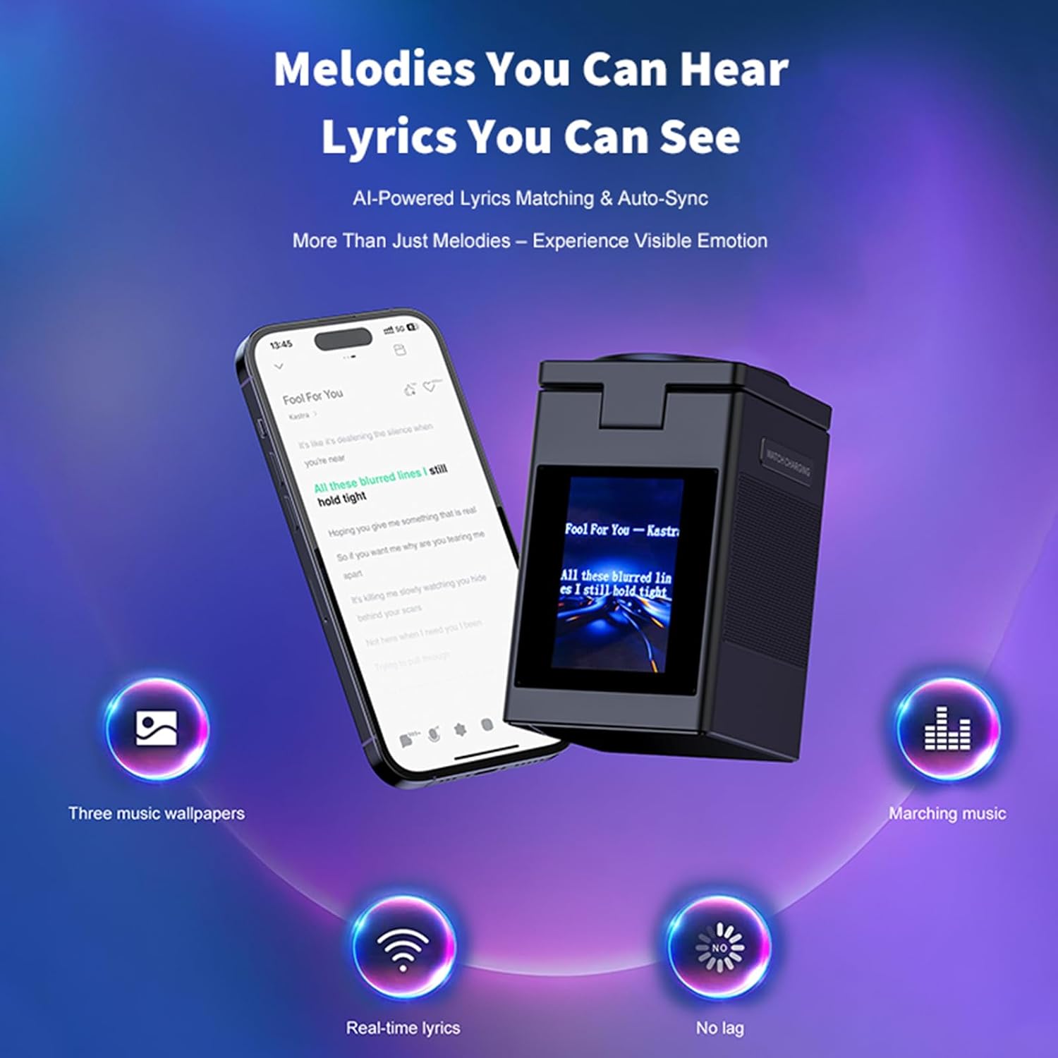 Vivilumens 7-in-1 Wireless Charging Station with Bluetooth Speaker Alarm Clock, LCD Touch Screen, Multifunctional 3 in 1 Wireless Charger, 18W Fasting Charging, Gifts for Men Teenage Boys