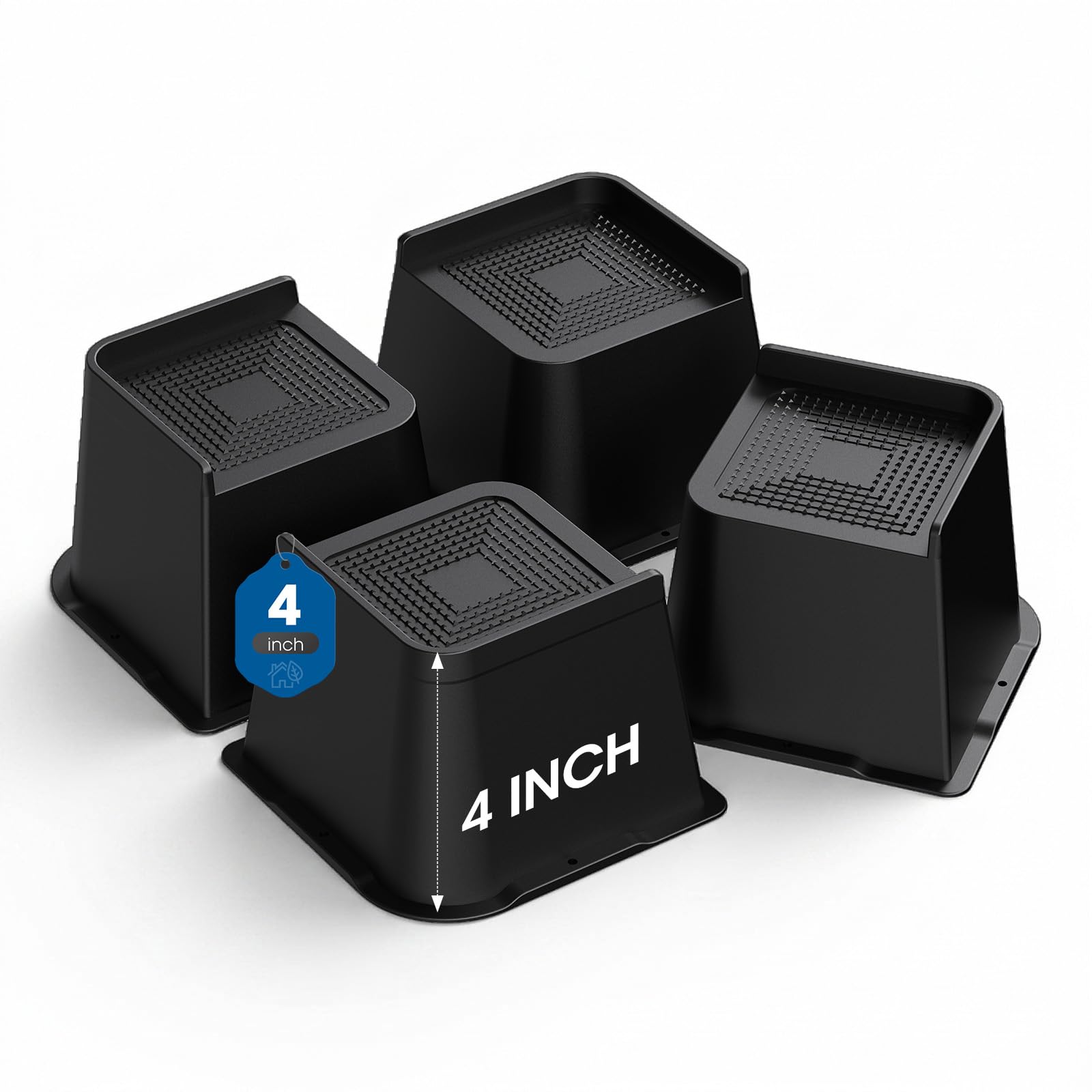 4 Inch L-Shaped Bed Risers