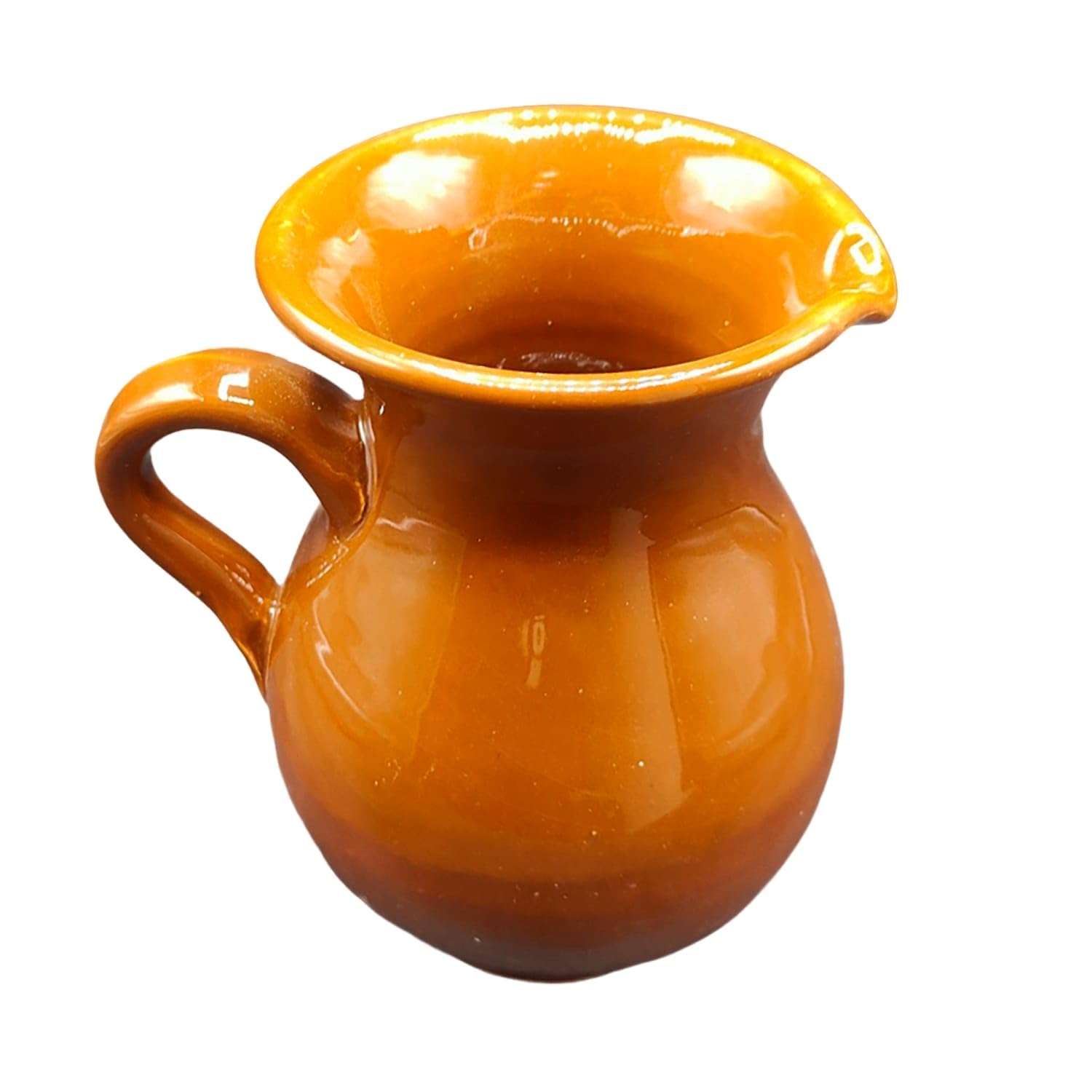 Brocca Artigianale in Terracotta Smaltata Stile Rustico Fatta a Mano – Acqua, Vino – Design Classico Altezza 18/20 cm 2307251102