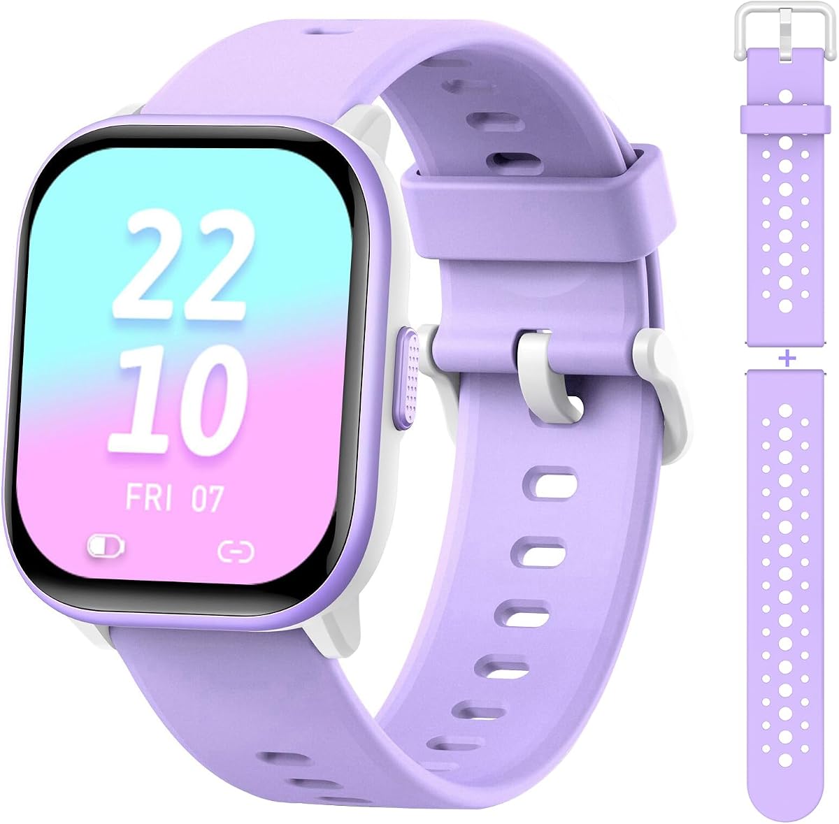 Reloj para niños con IP68 resistente al agua, reloj para niñas con 19 modos deportivos, seguimiento del sueño, podómetro, cronómetro, rastreador de actividad para niños, regalos de cumpleaños para niñas de 6 a 15 años