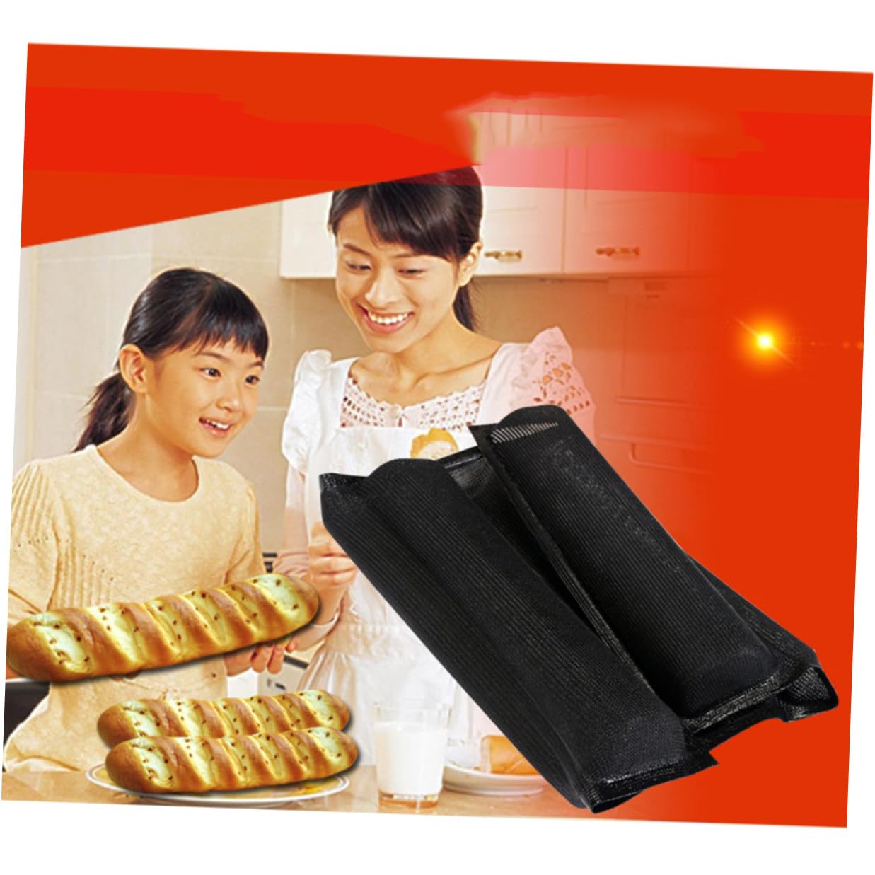 Molde para Hornear Pan Rectangular de Molde Antiadherente para Bizcochos y Pan Herramienta de Repostería para Uso Doméstico Cocina