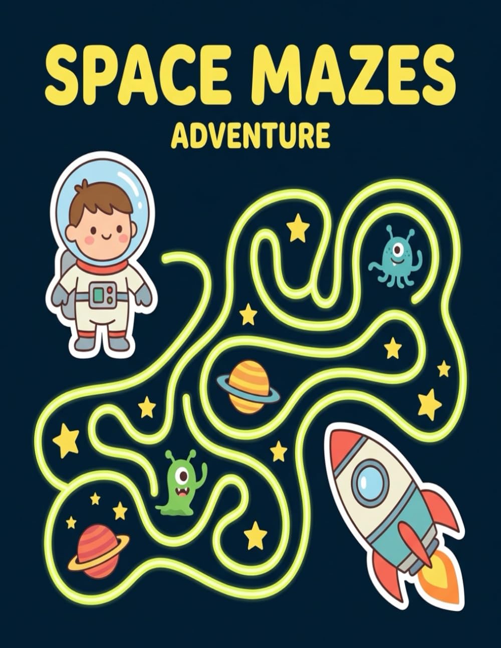 Space Maze Adventure for Kids: 40 Fun and Challenging Mazes for Astronauts Ages 4-8 (Problem Solving Activity Book)