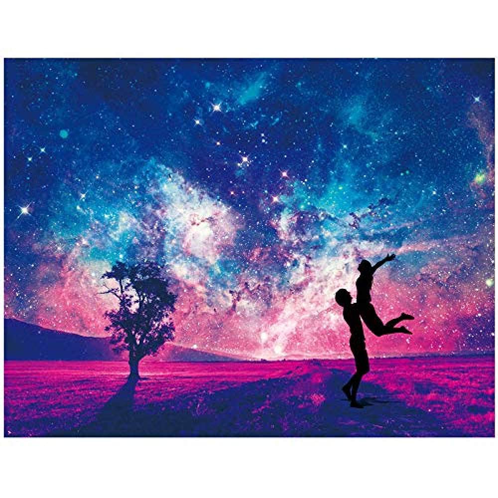 1000 Teile Puzzle Für Erwachsene,Romantisches Sternenhimmel-Puzzle Für Familie, Holzintelligenz Bildung Für Kinder Puzzle Spielzeug, Diy Eltern-Kind Lustige Spiele, Für Zu Hause Wand Decora Weihn
