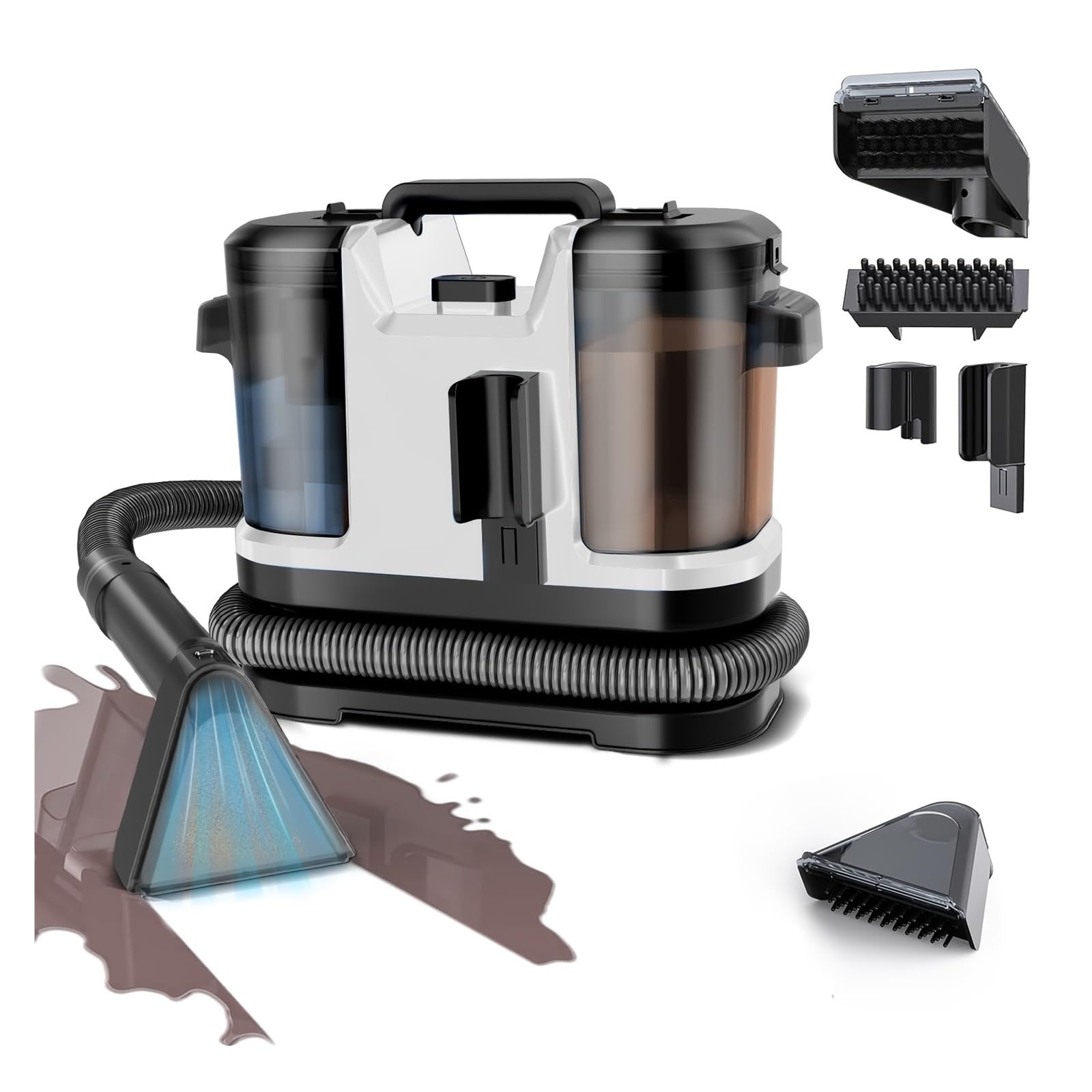 Portable Carpet Upholstery Spot Cleaner Machine 32KPA Power Suction with Versatile Tools for Pets Area Rugs and Couches