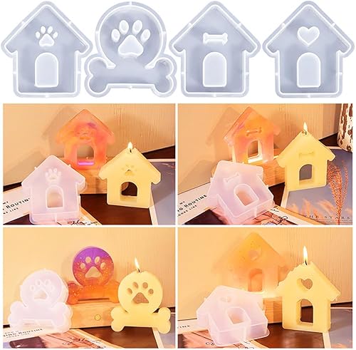 Miniatura 5 de Duawenki Molde de silicona para hacer jabón con forma de insignia de leopardo para hacer cuentas de aroma para automóvil fresco colgante vela resina