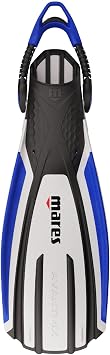 Mares Unisex Avanti 4X Open Heel Scuba Diving Fins | Bungee Straps & 4-Channel Blade | Lightweight High-Thrust Snorkeling Flippers for Travel & Cold Water