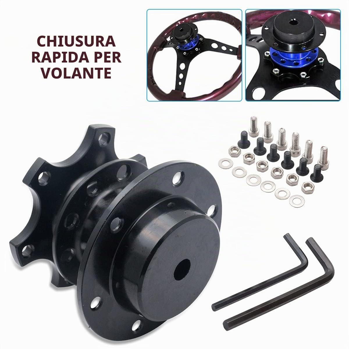 Baceyong universale volante a sgancio rapido auto mozzo racing/rallye/racing boss wheel montaggio