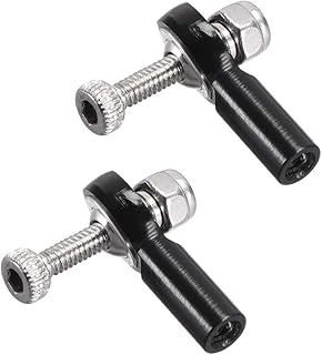 uxcell 2 PCS M2/2mm 15mm Linkage Rod End Tie Rod End Ball Head Joint Adapter Black for RC Crawler Boat