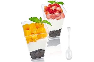 JOLLY CHEF Mini Dessert Cups with Spoons: Perfect for Sweet & Savory Bites
