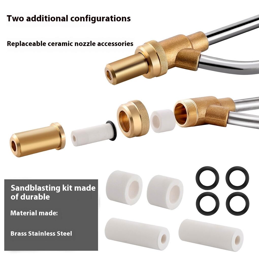 Kits de chorro de arena para lavadora a presión fuerza con puntas boquilla repuesto, accesorio chorro arena abrasivo húmedo, Azul M22