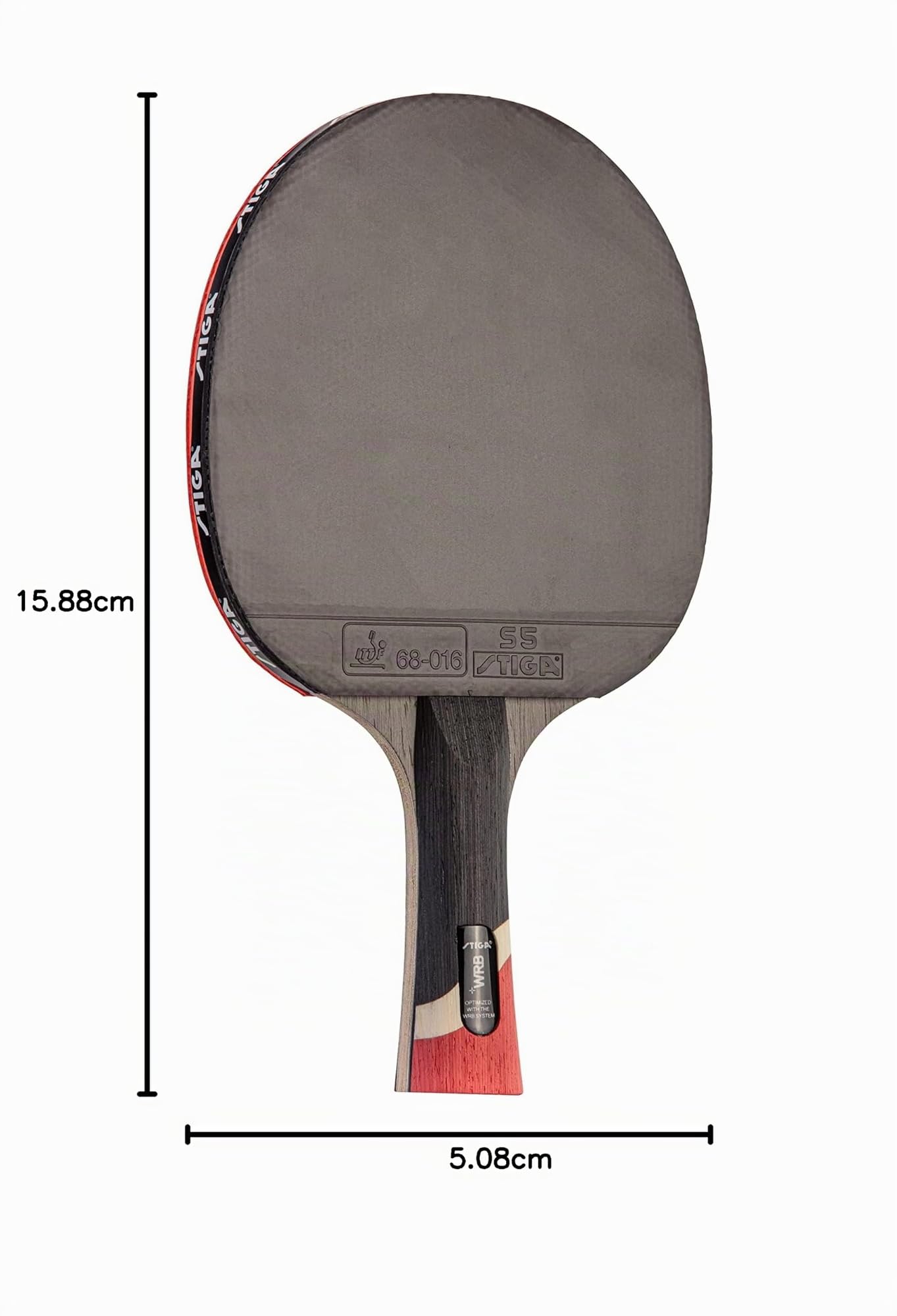 STIGA Pro Carbon Raquette de Tennis de Table avec Technologie Carbone pour Tournoi Couleurs Rouge et Bleu