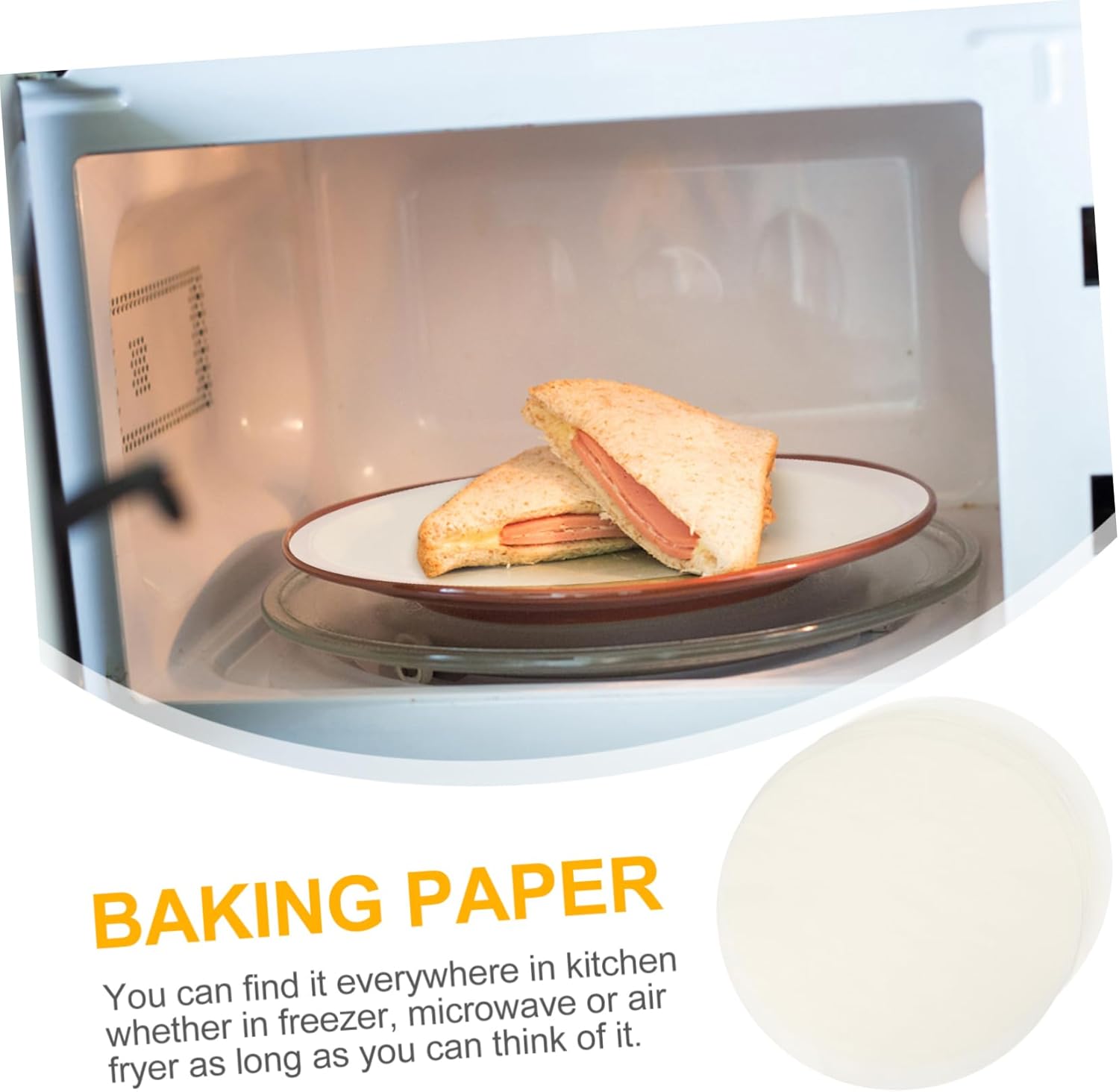 Unomor 500pcs Air Fryer Baking Paper Non-stick Parchment Paper for Cake Baking
