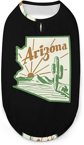 Arizona Cactus - Camiseta sin mangas para perro, lindo chaleco sin mangas para cachorros, gatos, S