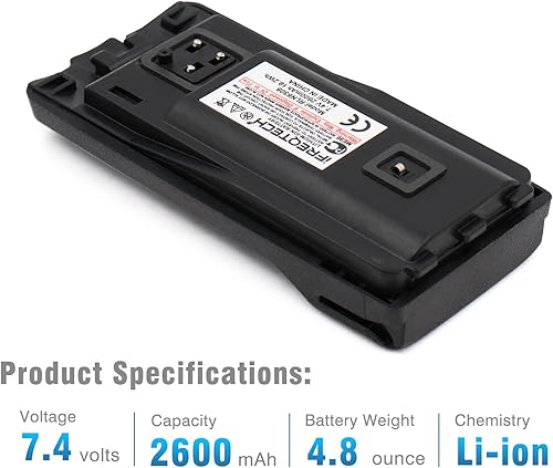 Miniatura 3 de Batería RLN6305 para Motorola CP110 RDU2020 RDU4100 RDU4160D RDV2020 RLN6308 batería de iones de litio con 2 piezas clip de cinturón 2600mAh