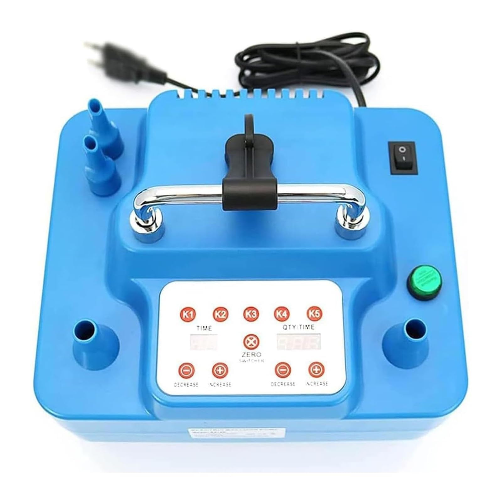 Bomba Eléctrica Para Globos de Aire, Inflador Automático de Globos de 800 W con Doble Boquilla e Interruptor de Pie, Ajustes de Inflado Temporizados y Cuantitativos, Bomba Eléctrica Para Globos