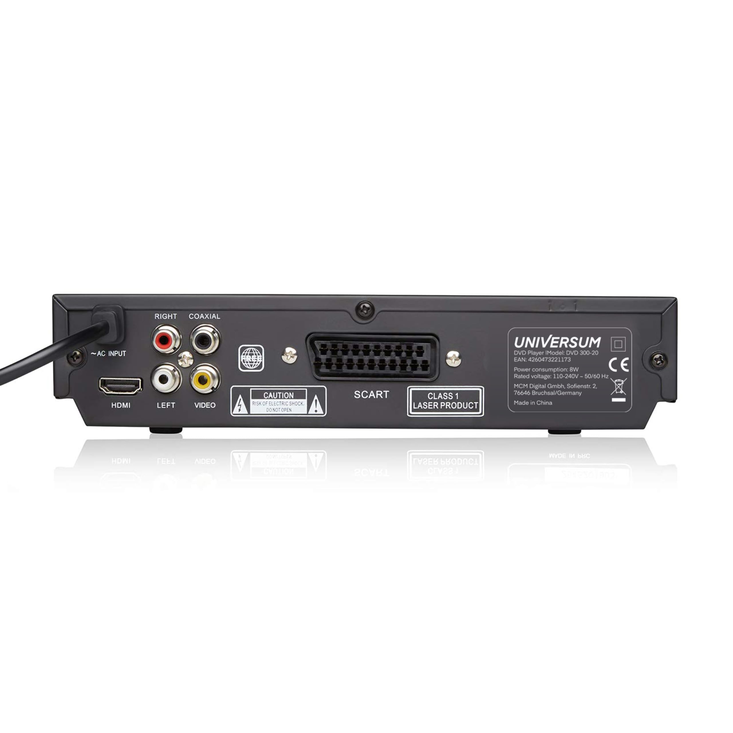 UNIVERSUM DVD 300 | Multiregion Multimedia DVD-Player mit USB, HDMI und Karaoke-Funktion | Unterstützt zahlreiche Formate | Bequeme Bedienung per Fernbedienung | Ideal für Ihr Heimkino