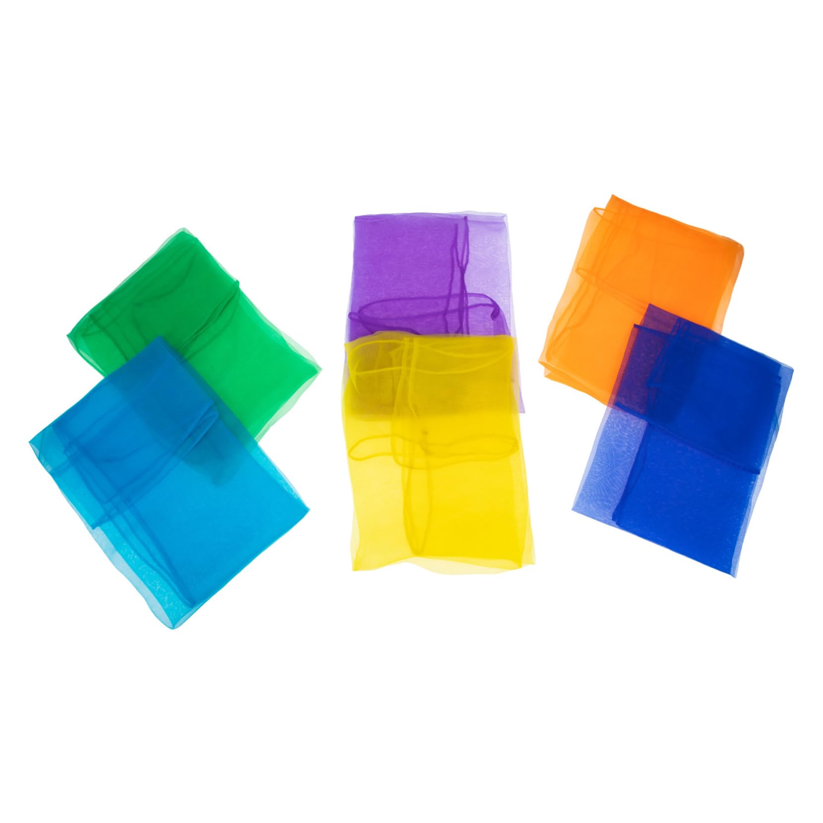 CONGARTENO 6Pcs Juggling Scarves for Dance Props for Stage Performance Lightweight and Portable Square Scarves for Parties and Family Gatherings