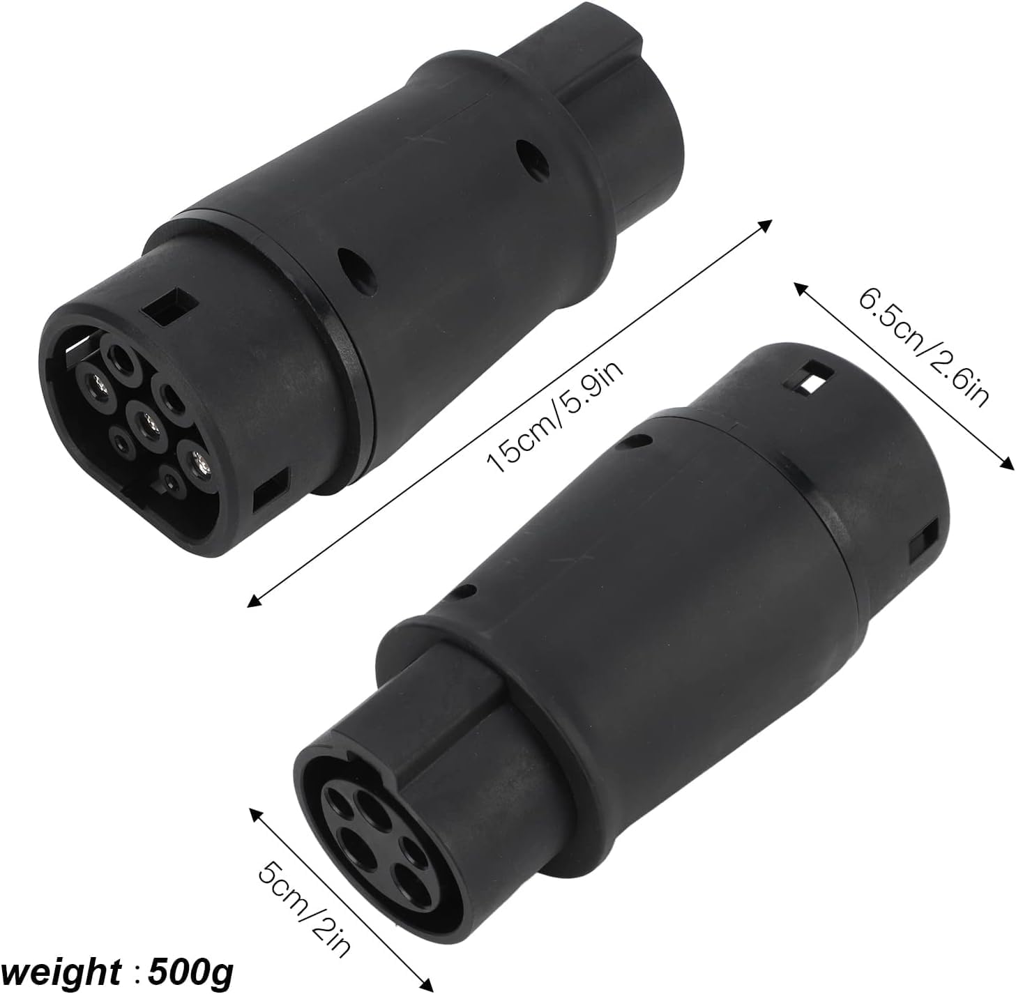 EV Charging Adapter, Type 1 to Type 2 EV Connector Electric Vehicles Charging Adapter IP54 16A 32A 240V Universal
